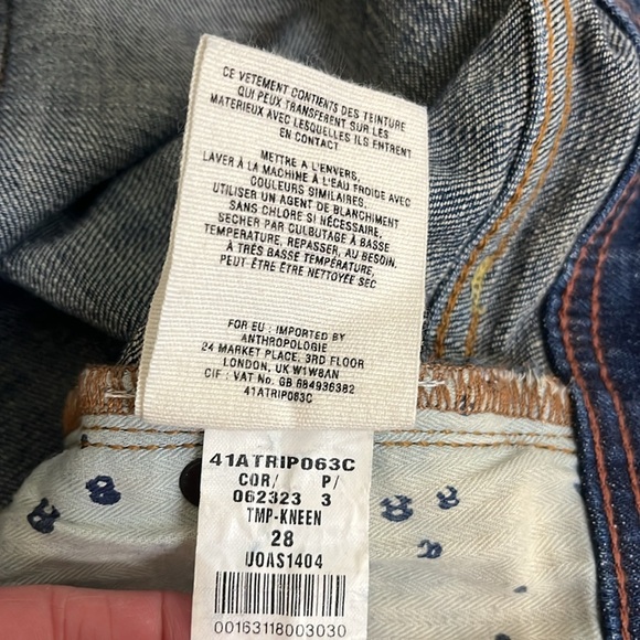 Pilcro | Anthropolgie Hyphen straight leg denim jeans Women’s size 28 stretch - Picture 12 of 13